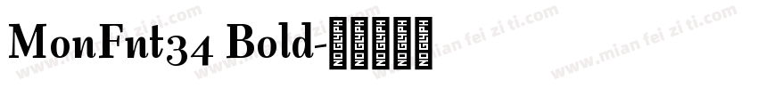 MonFnt34 Bold字体转换